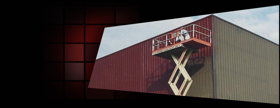 Commercial establishment being painted